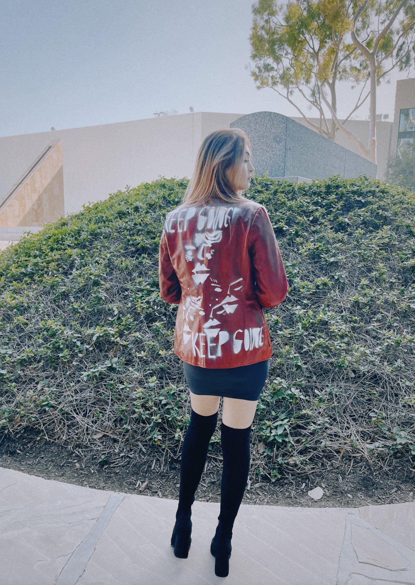 KEEP GOING AUTHENTIC LEATHER JACKET