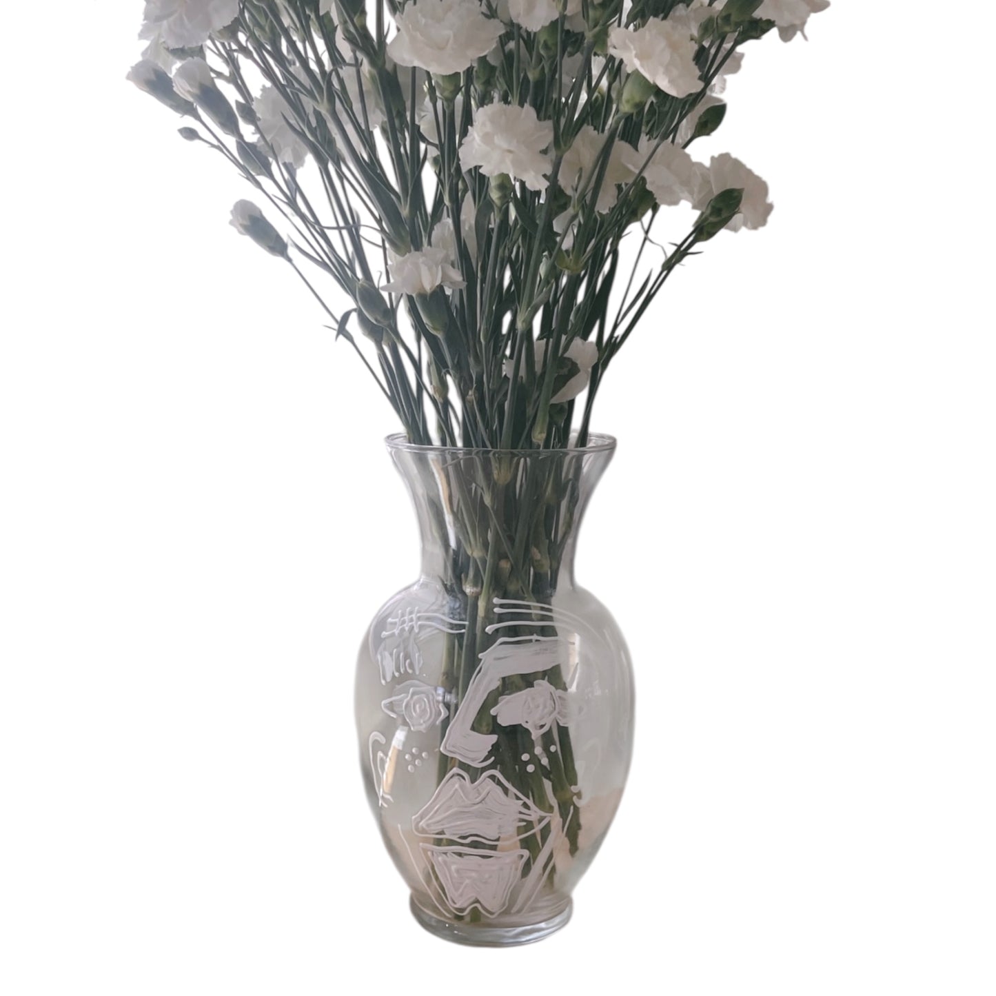 FACE THE DAY HAND-PAINTED VASE