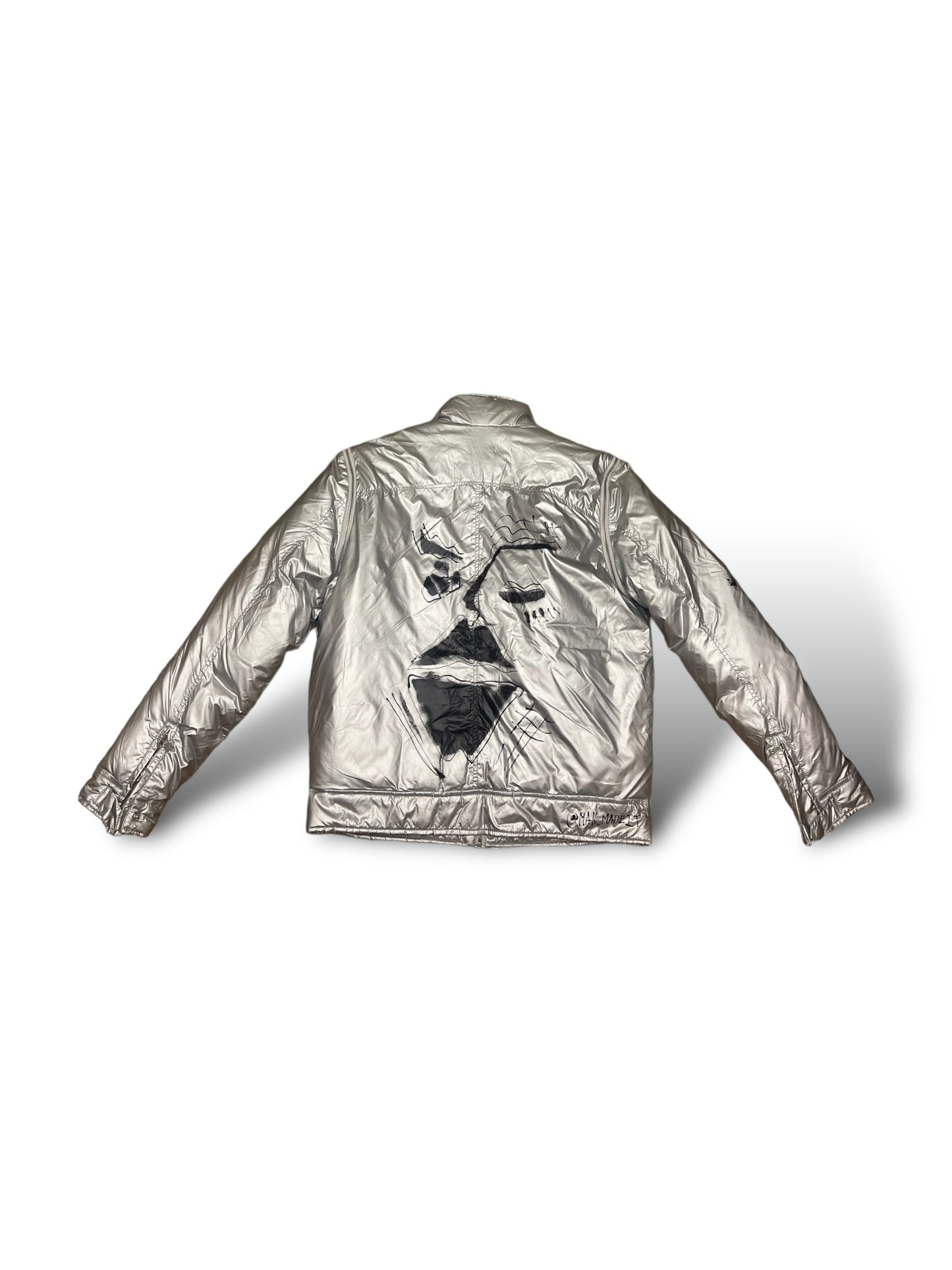 LIKE A LIGHT SILVER PUFFER JACKET