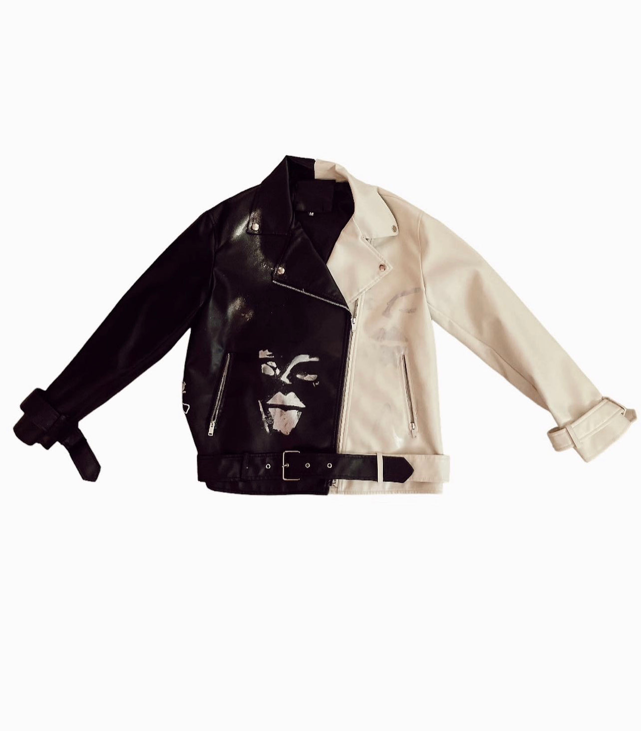 BELIEVE IN SOMETHING PLEATHER JACKET