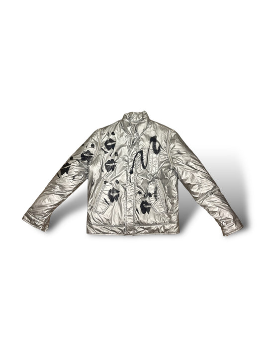 LIKE A LIGHT SILVER PUFFER JACKET