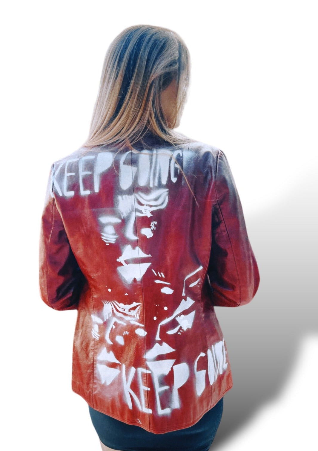 KEEP GOING AUTHENTIC LEATHER JACKET