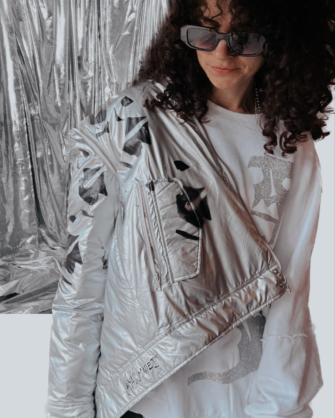 LIKE A LIGHT SILVER PUFFER JACKET