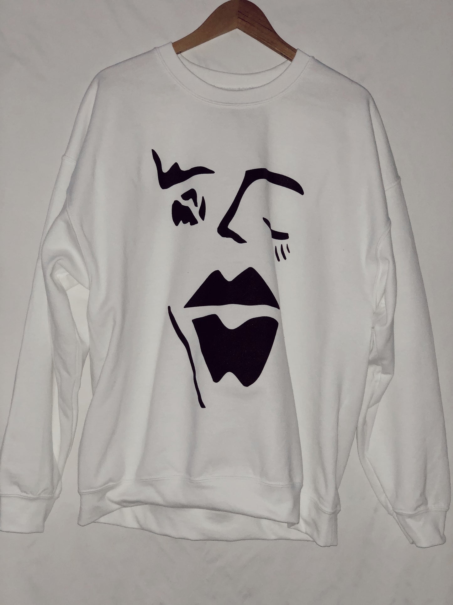 WINK FACE CREW (white)