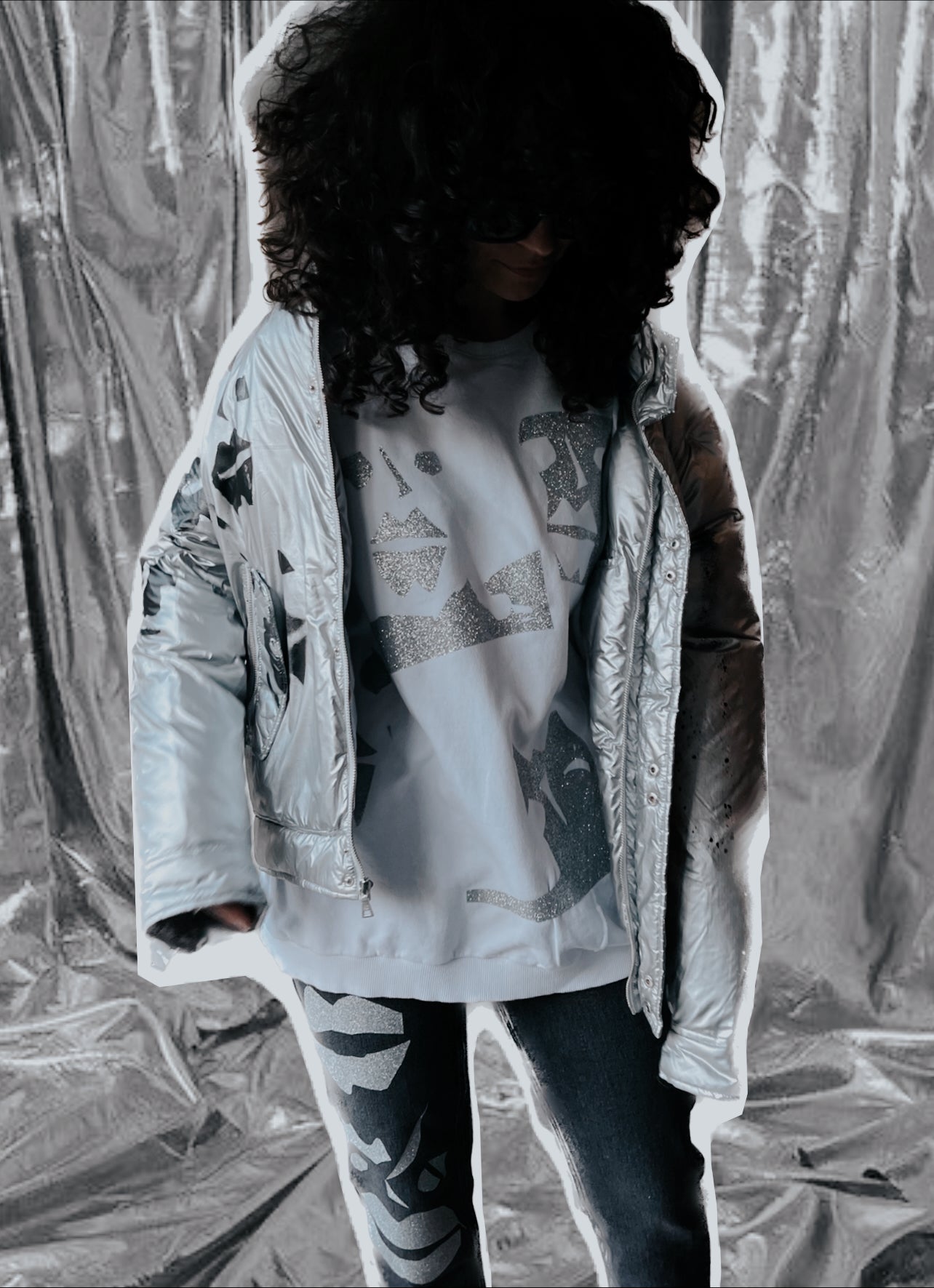 LIKE A LIGHT SILVER PUFFER JACKET