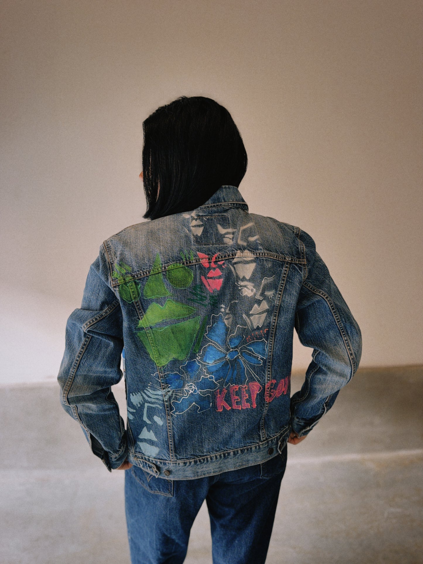 KEEP GOING DENIM JACKET