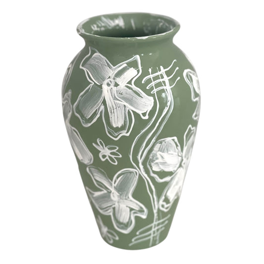 OLIVE YOU HAND-PAINTED VASE