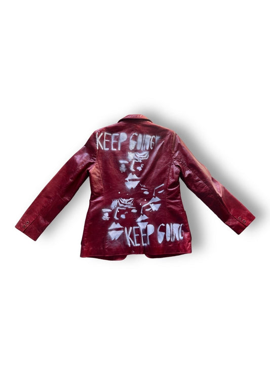 KEEP GOING AUTHENTIC LEATHER JACKET