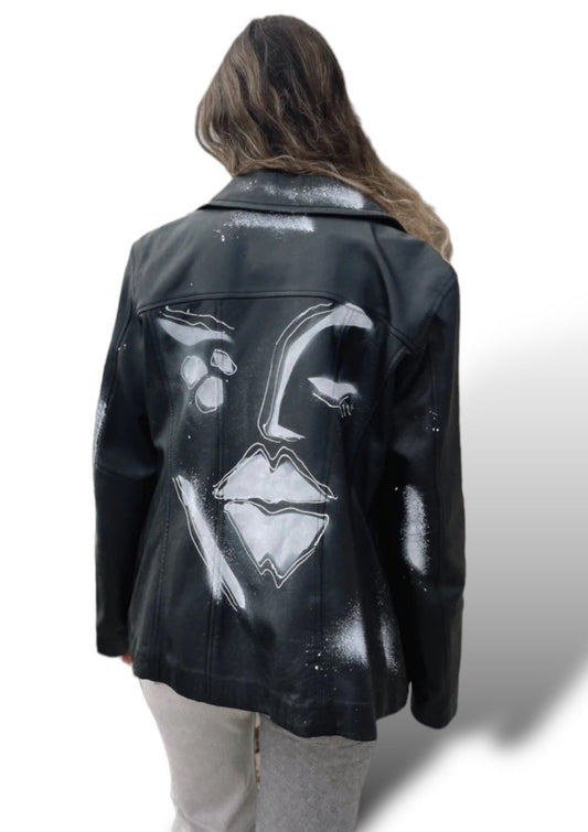 WINK FACE AUTHENTIC LEATHER JACKET