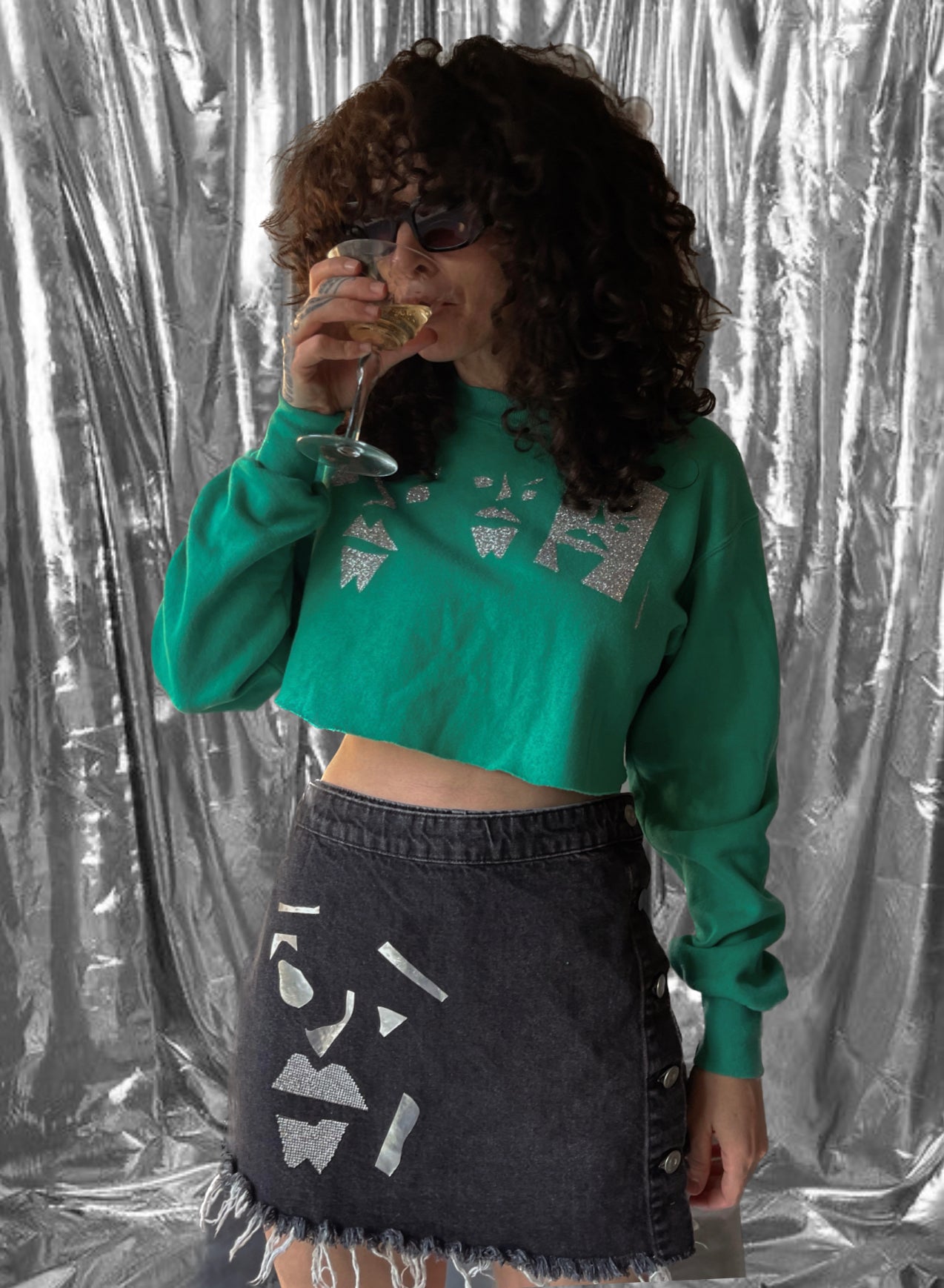 CHEERS CROPPED SWEATER