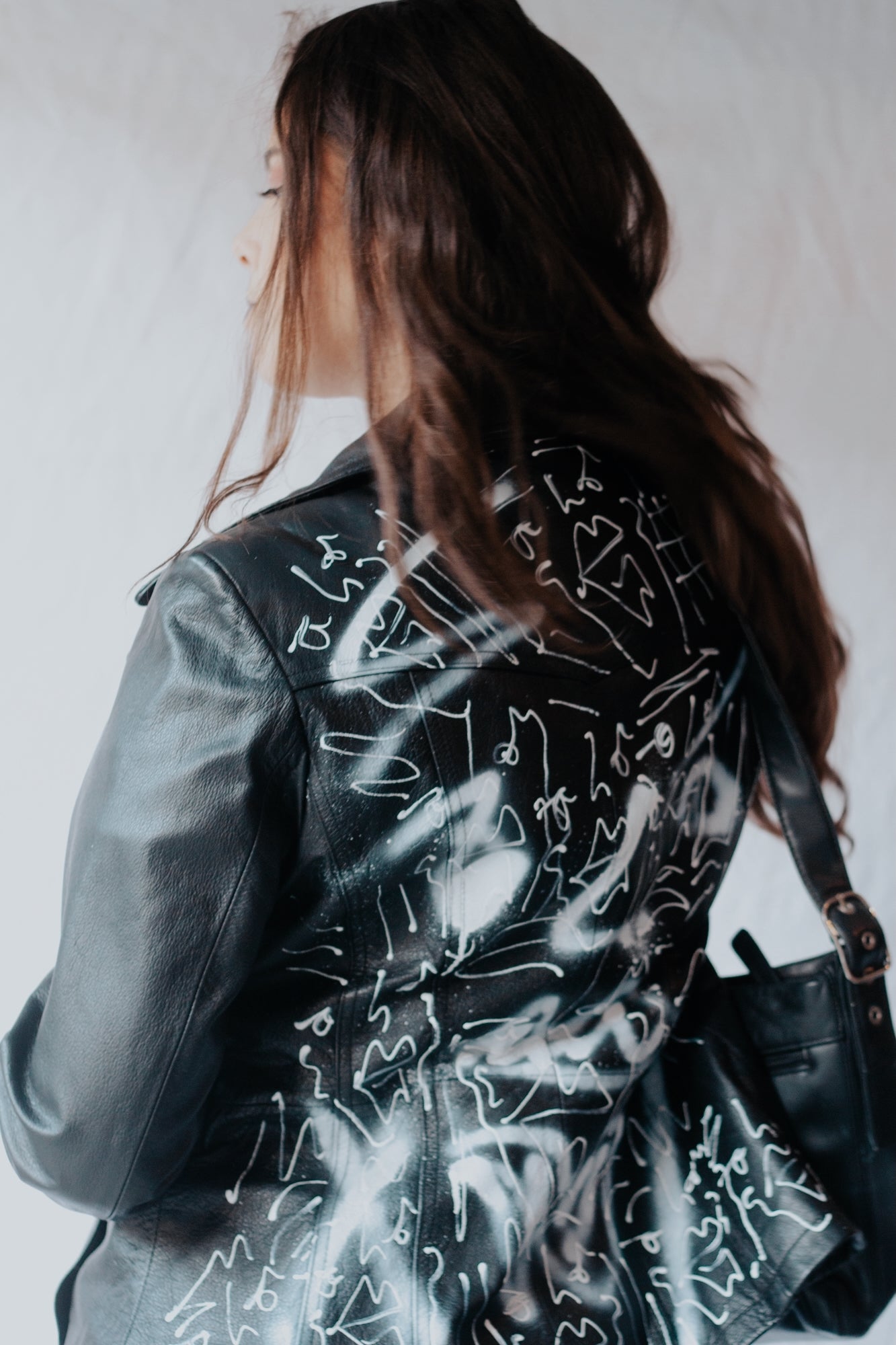 Diy painted clearance leather jacket