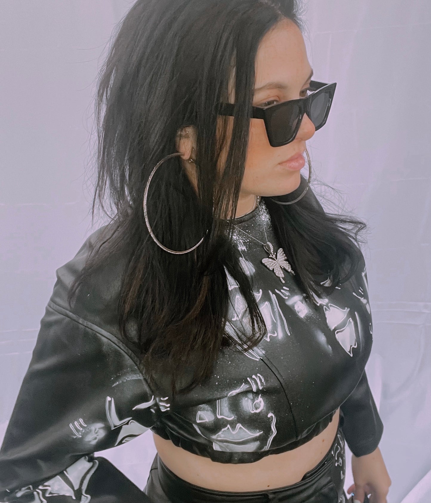 LOVE YOURS FAUX LEATHER CROP TOP